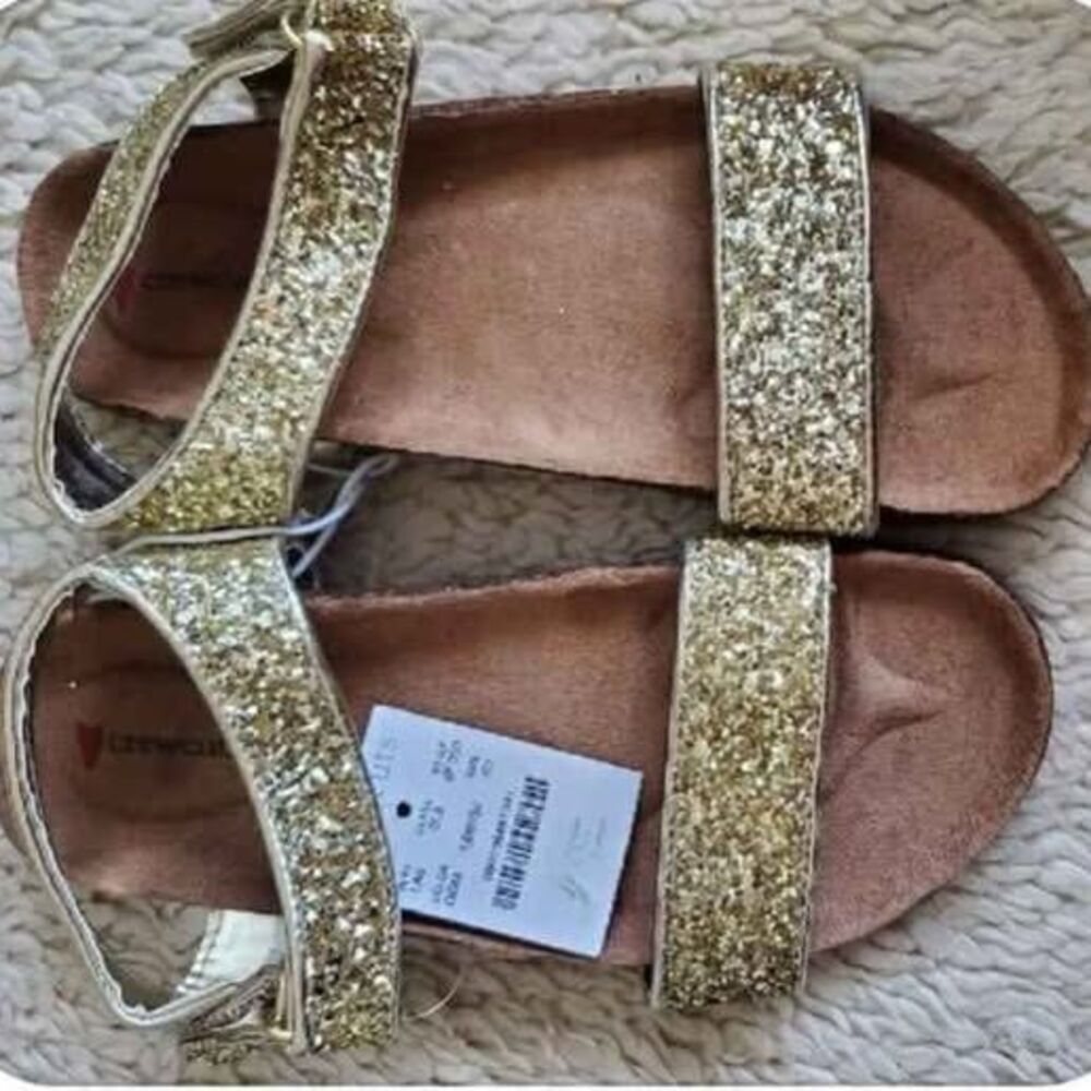 Crewcuts gold sandals